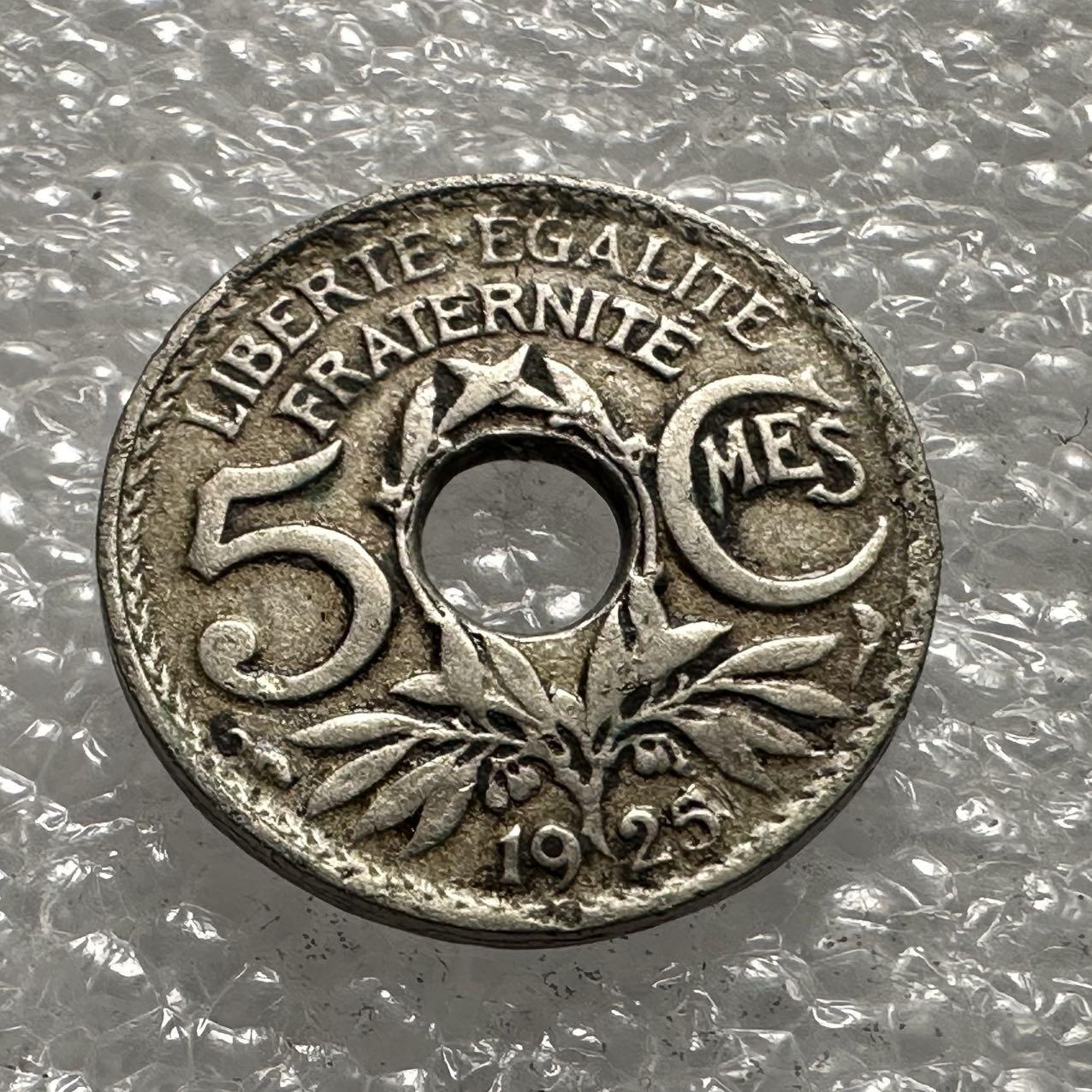 🌹外币初藏🌹🐯2025年第35场  每周二四六晚8️⃣点 接代拍 法国1925年五分