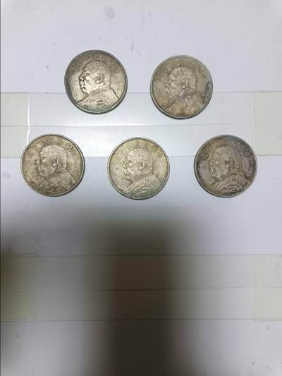 【20250411】非全新纸币第240场 - 袁大头5枚仿制币