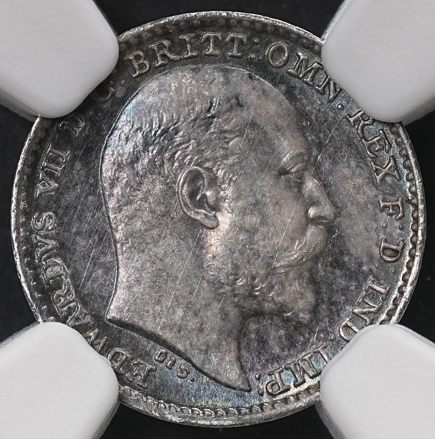 修遠堂世界钱币第六十五期 NGC MS63 1904年英国1便士银币 濯足币 五彩包浆