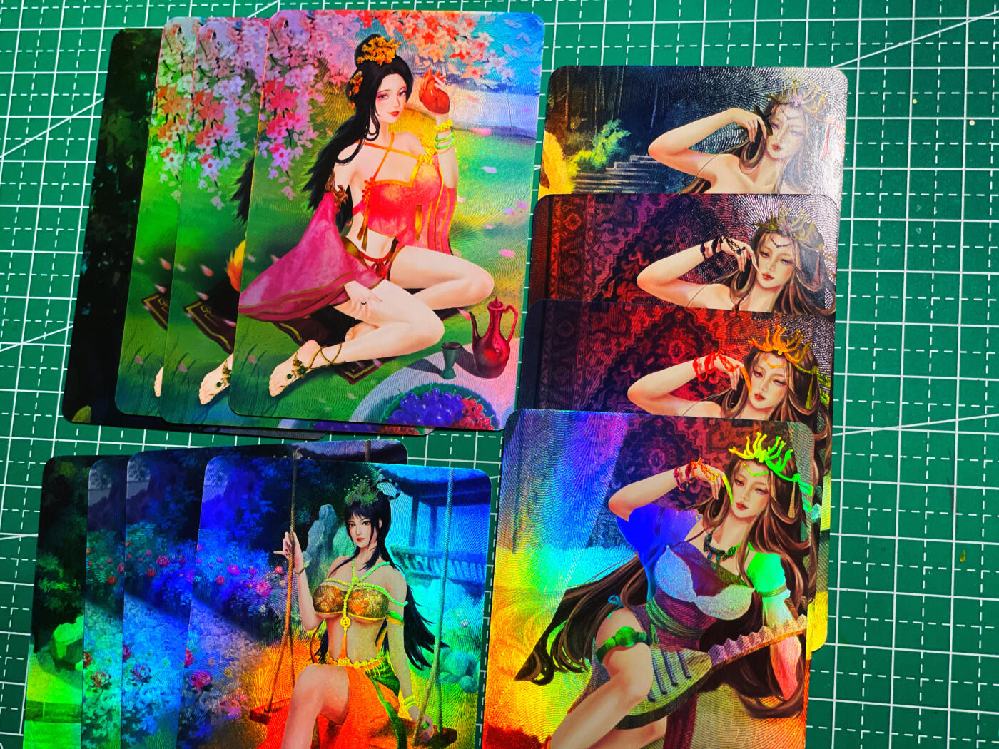 显眼宝第十期 私人收藏拍卖 【稀有艺术】青鸾殿 妖姬榜 轩辕三妖 王贵人 胡喜媚 苏妲己 4渐变含特 12张 小卡尺寸