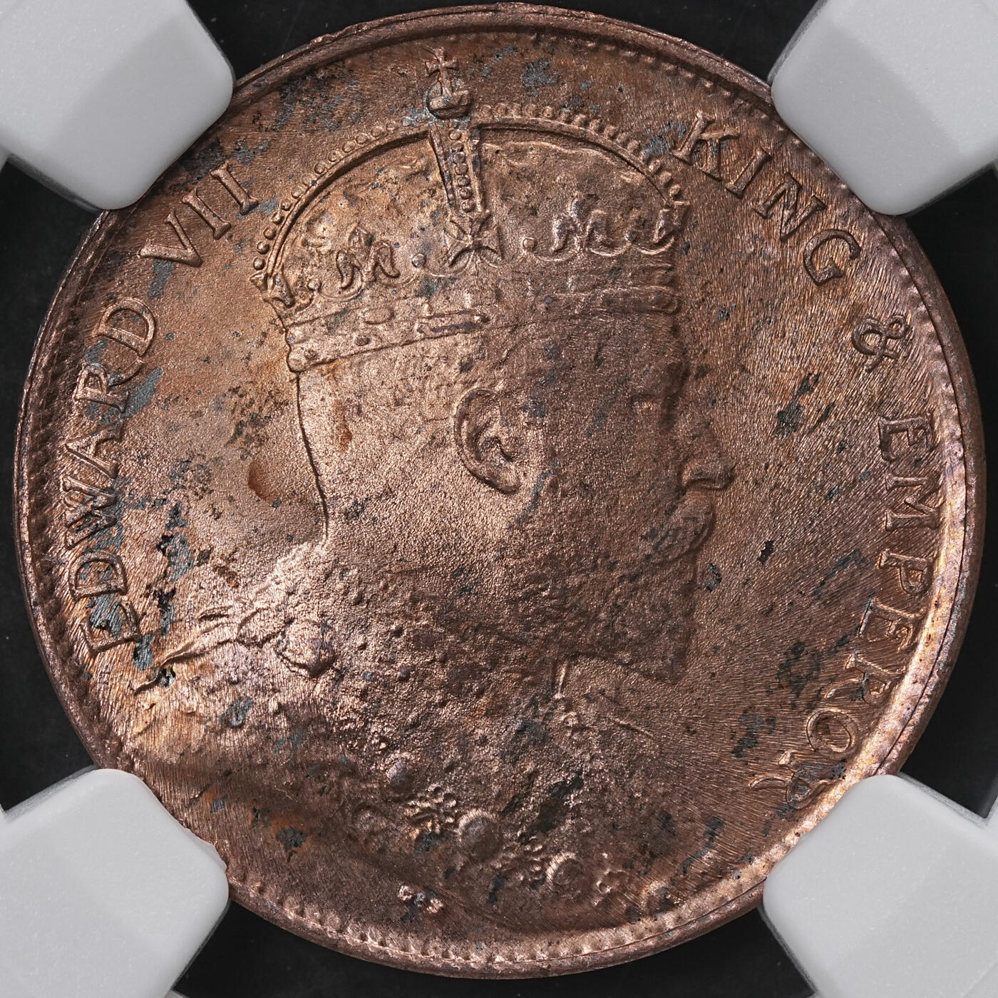 修遠堂世界钱币第六十五期 NGC MS65RB 1904年英属锡兰1分铜币