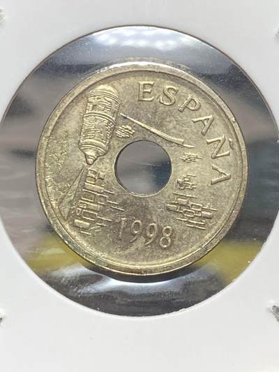 2025年第二十三场(总第四十九场）外国好品散币(免佣金) - 稀少品种西班牙🇪🇸1998单年份25比塞塔(西班牙北非自治市休达纪念币)