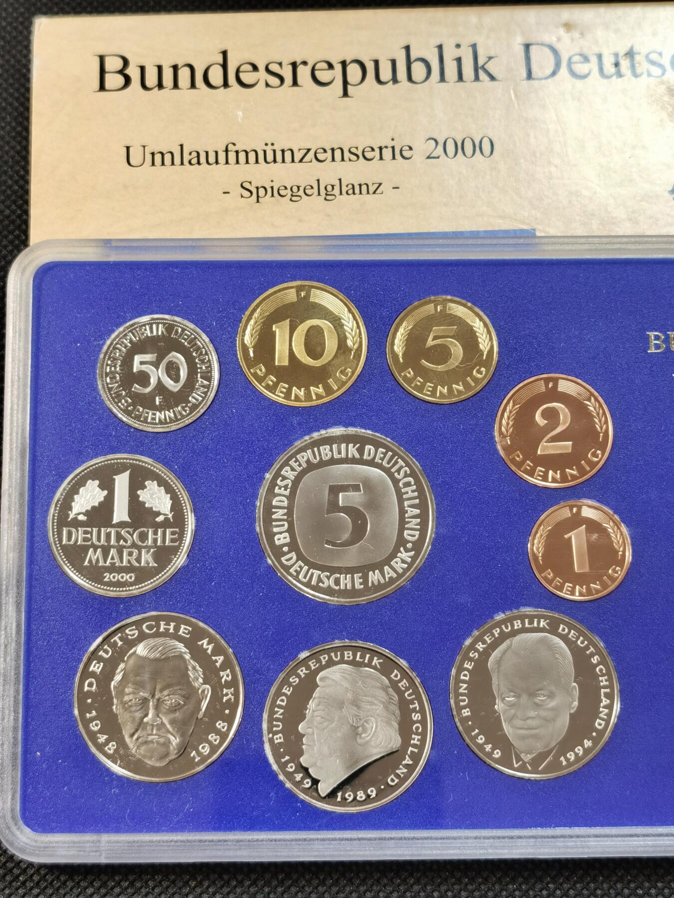  甄臻铺-世界钱币拍卖（第12期）送拍享返佣金等优惠多多 德国2000年官方精制套币（F）