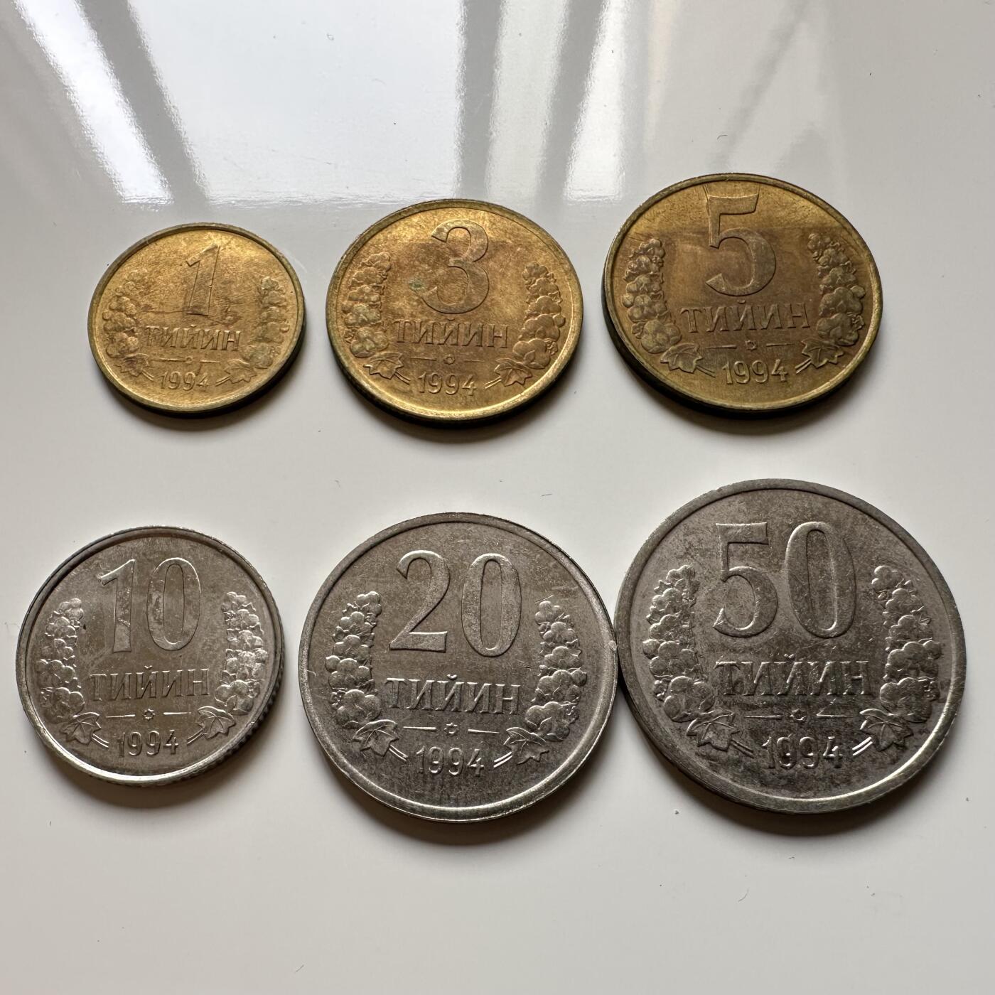 🌹外币初藏🌹🐯2025年第35场  每周二四六晚8️⃣点 接代拍 乌兹别克斯坦1994年六枚套