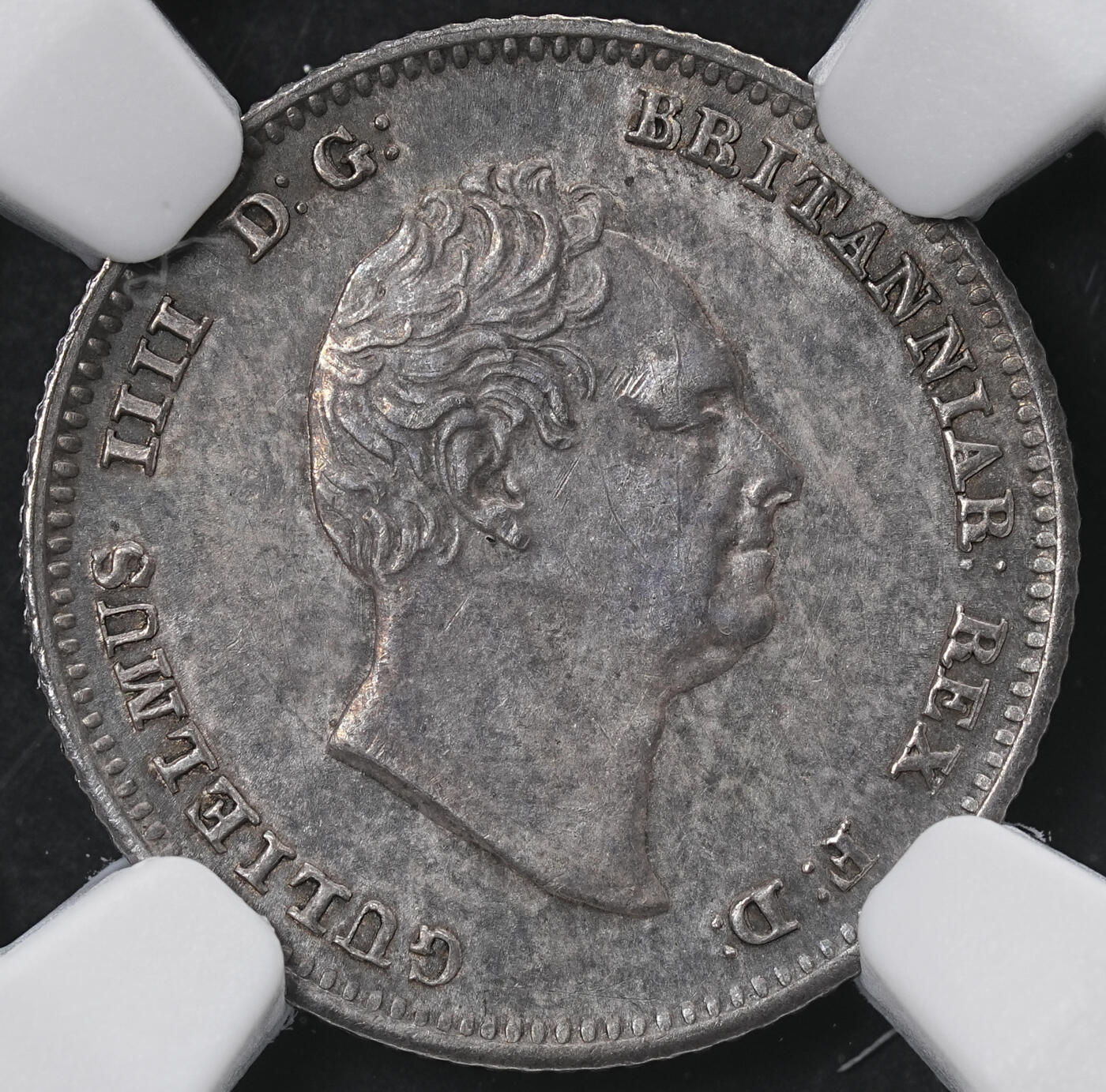 修遠堂世界钱币第六十五期 NGC MS62 1836年英国4便士银币 灰彩