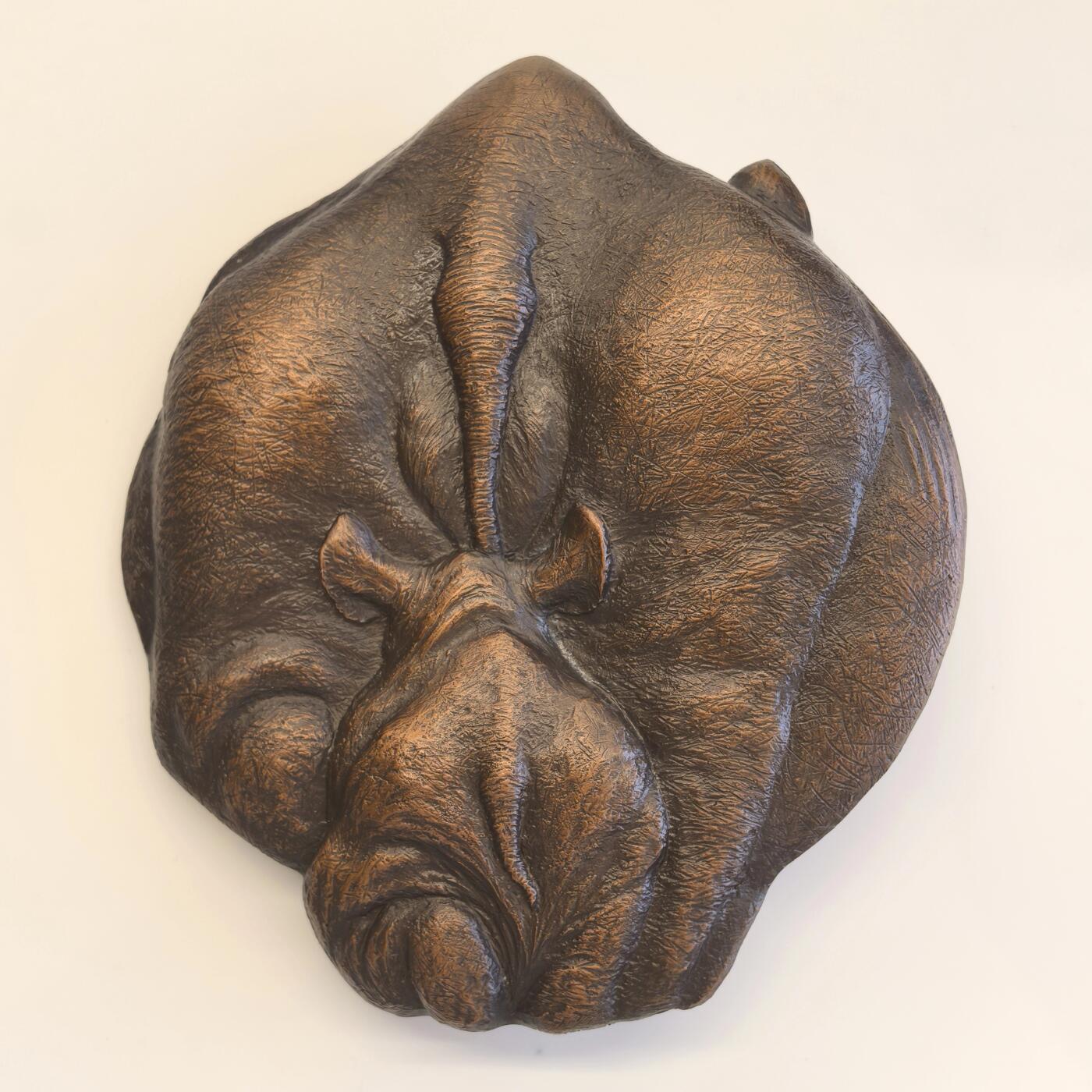 博洋堂世界钱币拍卖第118期（全场包邮） 2024年大铜章犀牛，孟岩作品，高110mm，发行量150枚，此枚编号XXVII，证书、原盒齐全