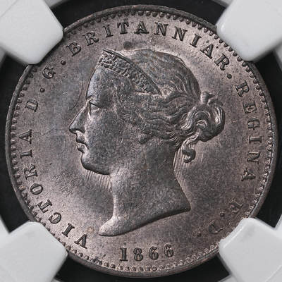 修遠堂世界钱币第六十五期 - NGC MS64BN 1866年泽西岛1/26 SHILLING铜币