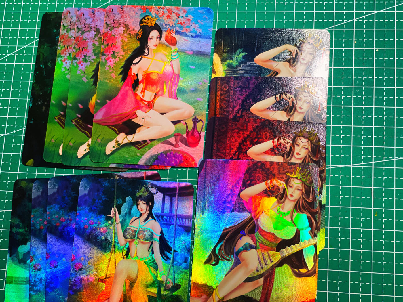 显眼宝第十期 私人收藏拍卖 【稀有艺术】青鸾殿 妖姬榜 轩辕三妖 王贵人 胡喜媚 苏妲己 4渐变含特 12张 小卡尺寸