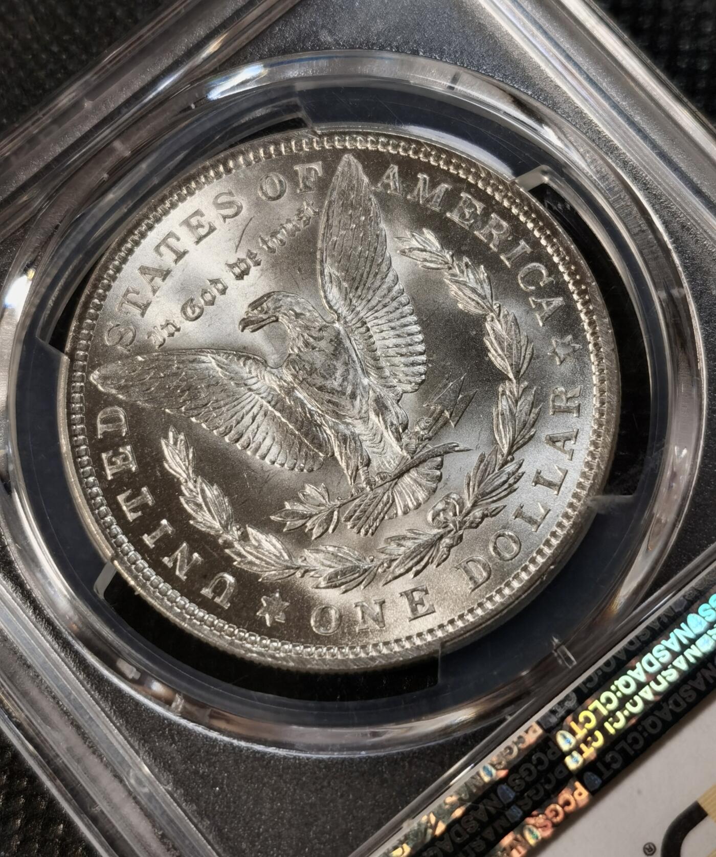 甄臻铺-世界钱币拍卖（第12期）送拍享返佣金等优惠多多 PCGS-MS65 1921年摩根，64分多见，该年份65分少见，配保护盒