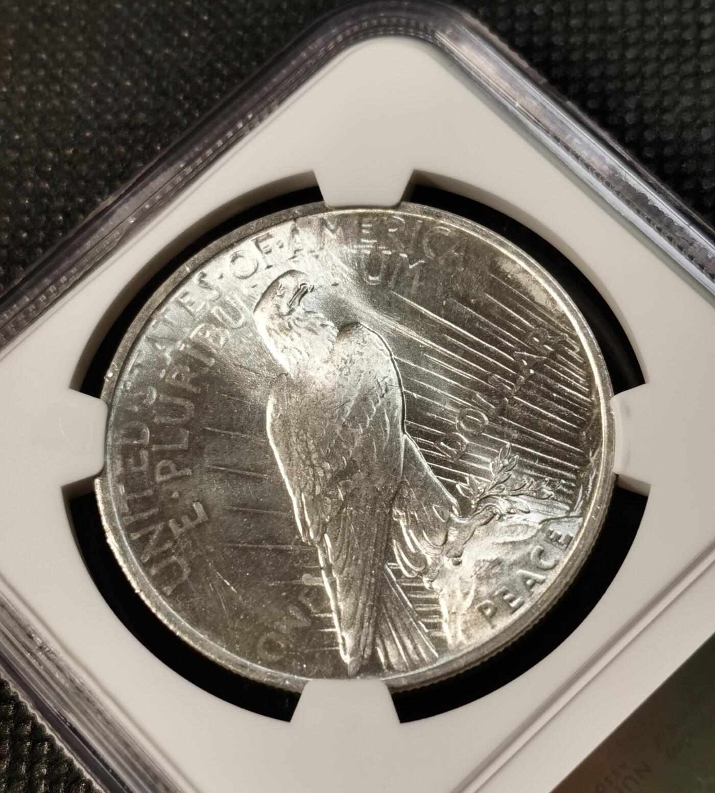  甄臻铺-世界钱币拍卖（第12期）送拍享返佣金等优惠多多 NGC-MS65 1923年和平，打制极好，少见高分，PL质感，配保护盒