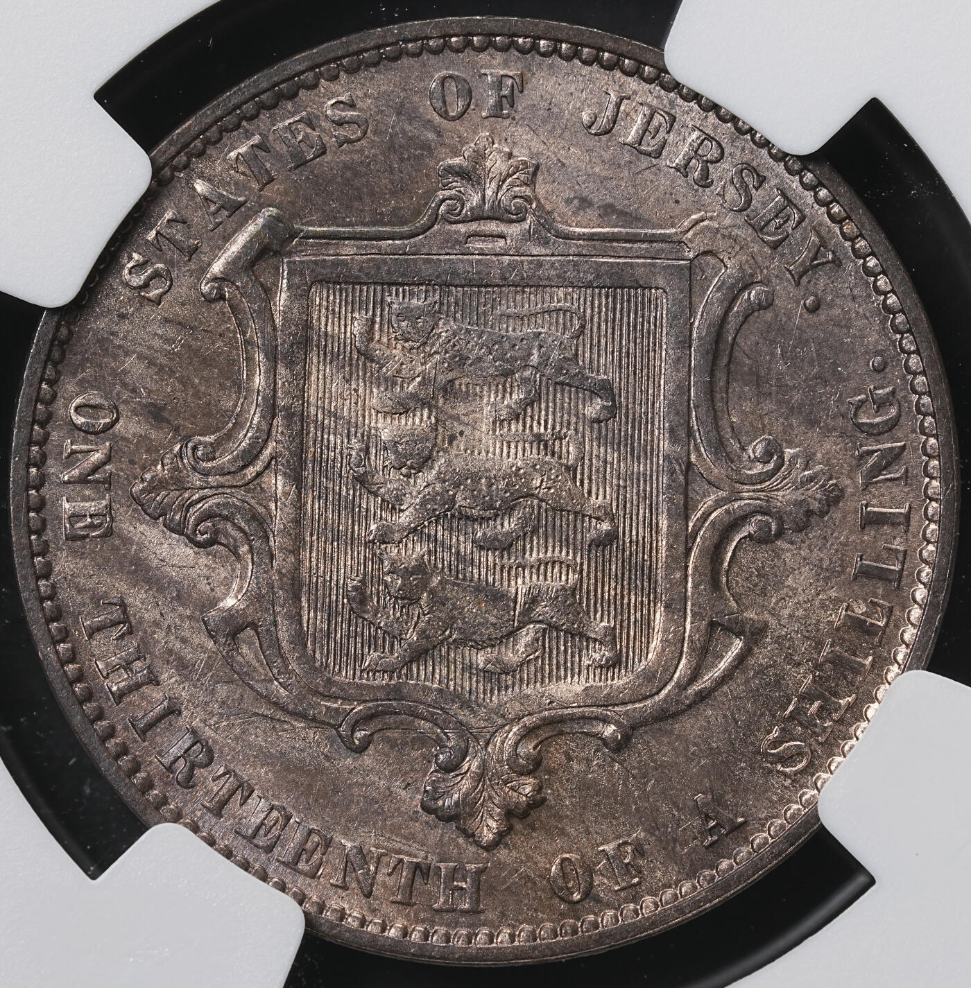 修遠堂世界钱币第六十五期 NGC MS63RB 1871年泽西岛1/13 SHILLING铜币 少见