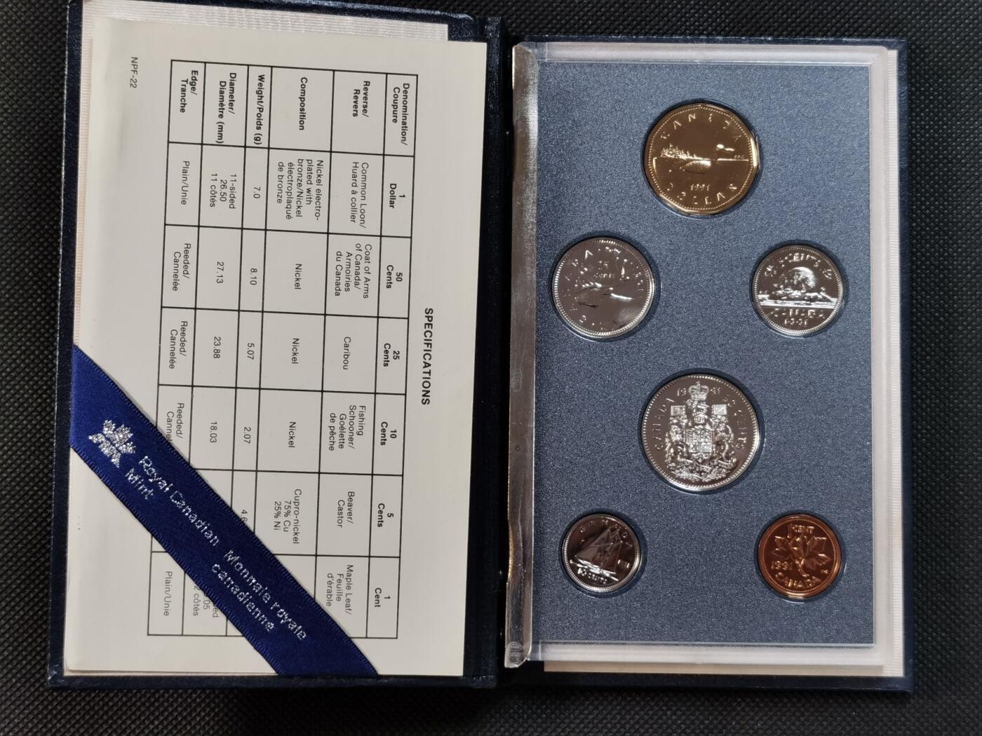  甄臻铺-世界钱币拍卖（第12期）送拍享返佣金等优惠多多 加拿大1991年套币（原盒加证书），几乎未氧化，现在难得一见