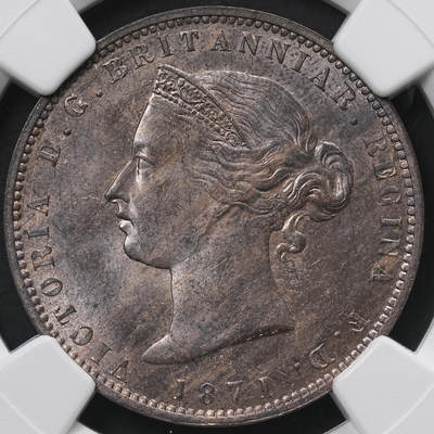 修遠堂世界钱币第六十五期 - NGC MS63RB 1871年泽西岛1/13 SHILLING铜币 少见