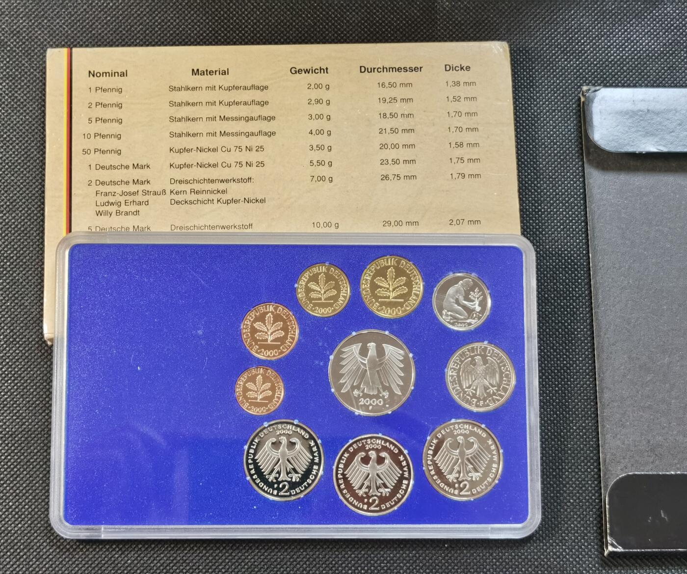  甄臻铺-世界钱币拍卖（第12期）送拍享返佣金等优惠多多 德国2000年官方精制套币（F）