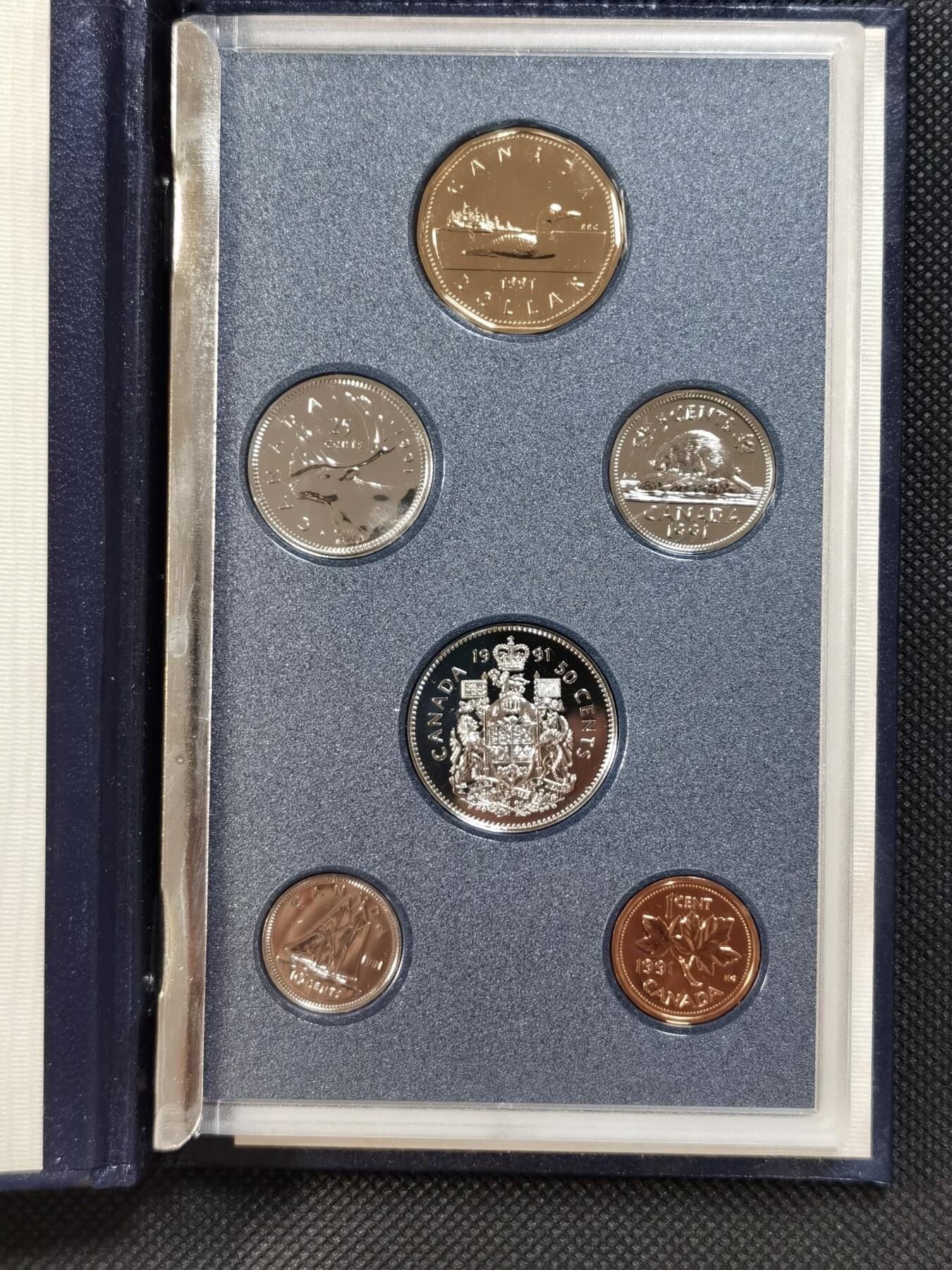  甄臻铺-世界钱币拍卖（第12期）送拍享返佣金等优惠多多 加拿大1991年套币（原盒加证书），几乎未氧化，现在难得一见