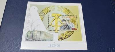 德国邮票专场，都是小型张、小全张 - 德国邮票小型张一张，1989年发行，东德   共和国40周年  小型张，品相如图