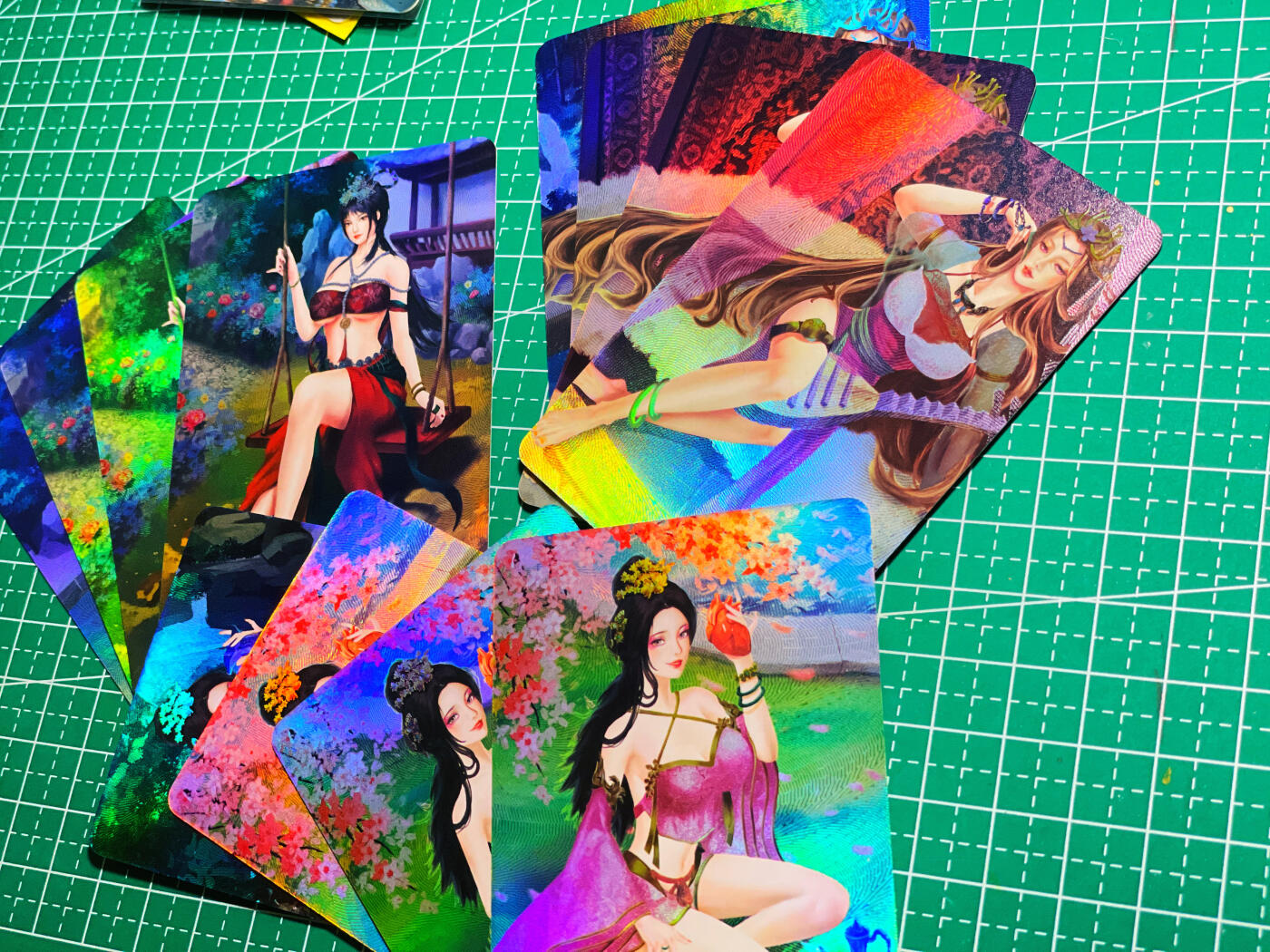 显眼宝第十期 私人收藏拍卖 【稀有艺术】青鸾殿 妖姬榜 轩辕三妖 王贵人 胡喜媚 苏妲己 4渐变含特 12张 小卡尺寸