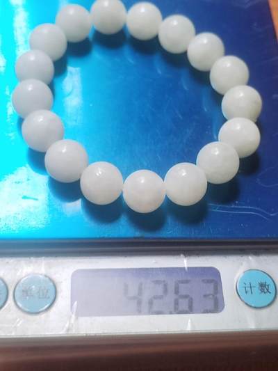 玉石 手串 手镯 手链专场 和田白玉手串。