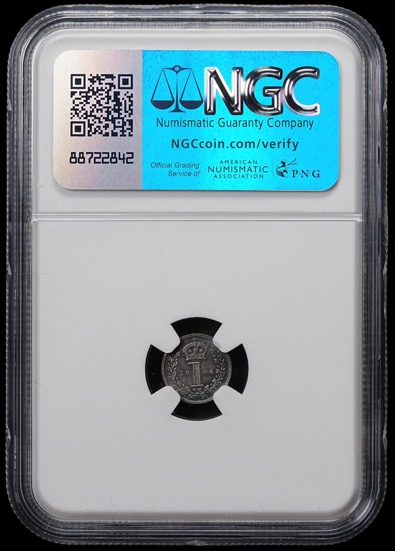修遠堂世界钱币第六十五期 NGC MS63 1904年英国1便士银币 濯足币 五彩包浆