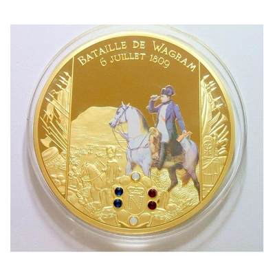 【艺术】法国拿破仑战争+雄鹰 高浮雕精制彩色超大镀金章 70MM 120克 - 【艺术】法国拿破仑战争+雄鹰 高浮雕精制彩色超大镀金章 70MM 120克