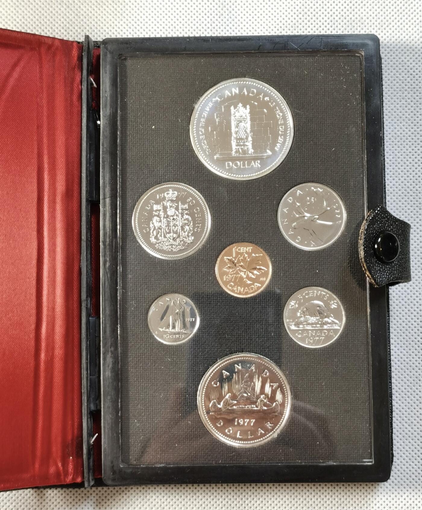  甄臻铺-世界钱币拍卖（第12期）送拍享返佣金等优惠多多 加拿大1977年官方精制套币（含1枚精制银币，证书），几乎未氧化，现在难得一见