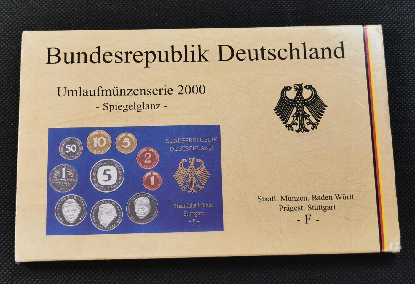  甄臻铺-世界钱币拍卖（第12期）送拍享返佣金等优惠多多 德国2000年官方精制套币（F）