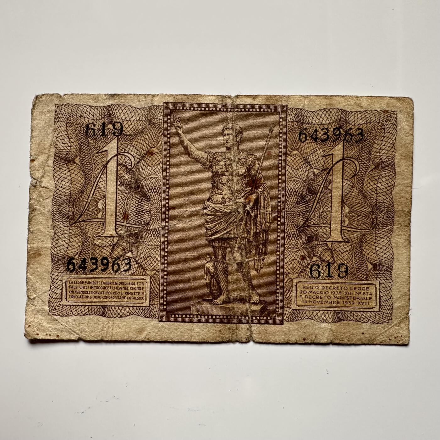 🌹外币初藏🌹🐯2025年第36场  每周二四六晚8️⃣点 接代拍 意大利1939年版凯撒大帝一里拉
