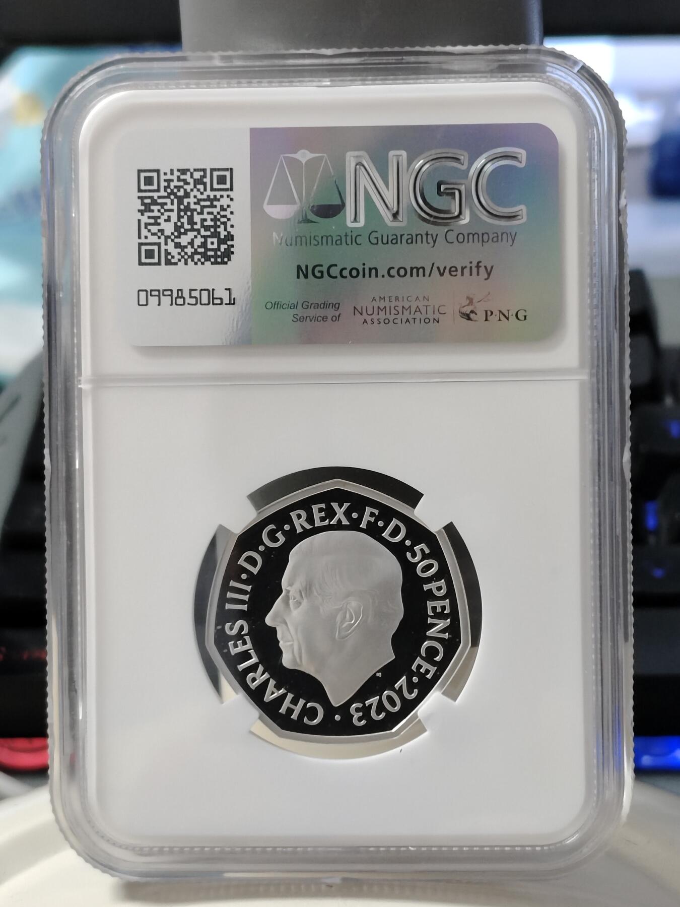 第168期拍卖【长期征集拍品】 英国2023年星球大战-达斯维达和帕尔帕廷50便士彩色纪念银币NGC-PF68原盒证书，925银,8克，发行12500枚