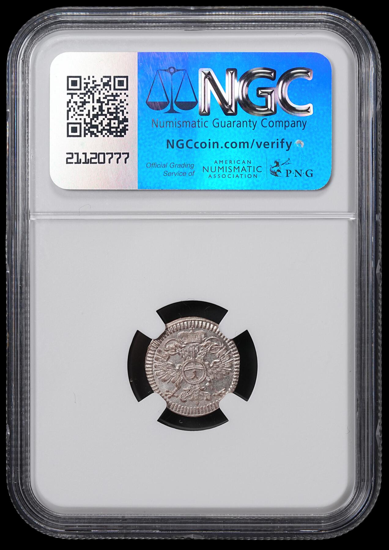 修遠堂世界钱币第六十五期 NGC MS64 1738-52年神罗治下德国雷根斯堡自由市1克鲁泽银币