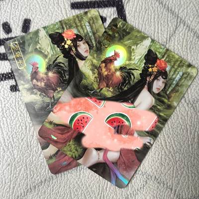 花开卡拍第35期（8月24号周日截拍，品控勿拍!!!拍品不寄存，运费5元，自制卡难免瑕疵，可能存在轻微撞角爆边等出厂瑕疵，品控介意勿拍！） - ​卡将生肖 酉鸡正常版+艺术版 彩闪工艺，编号317/379
