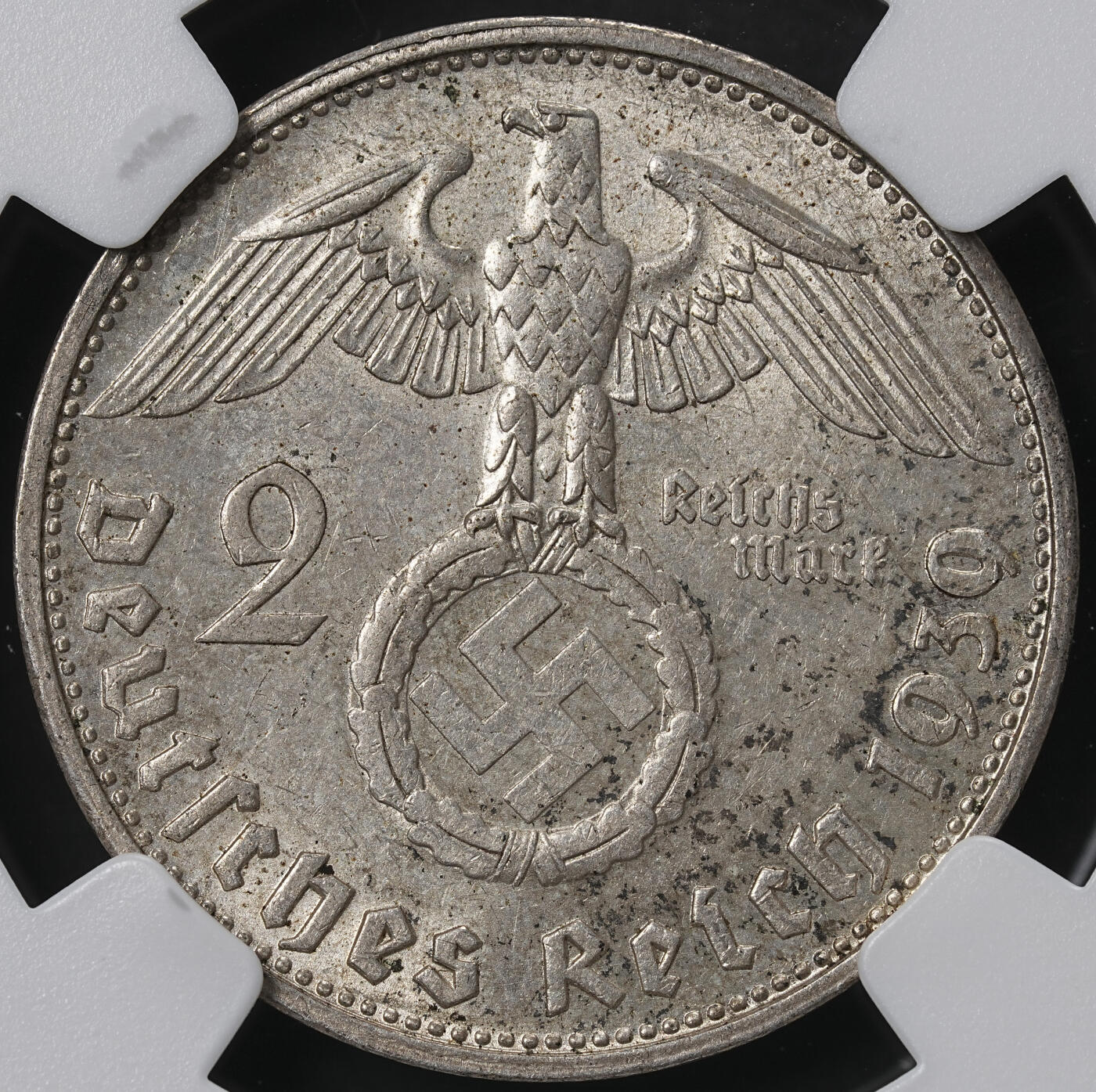 修遠堂世界钱币第六十五期 NGC MS63 1939年德三-兴登堡2马克银币