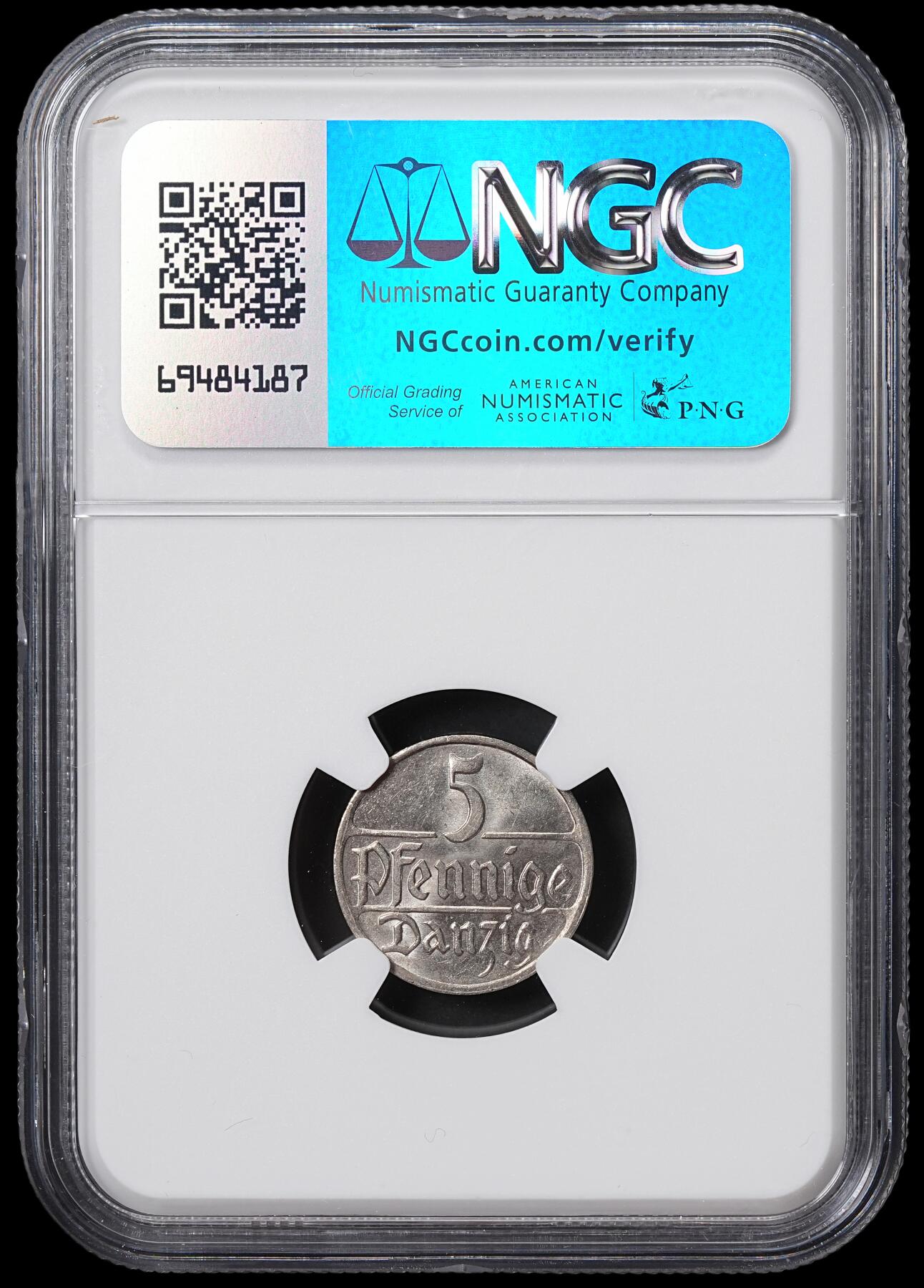 修遠堂世界钱币第六十五期 NGC MS64 1923年但泽自由市5芬尼