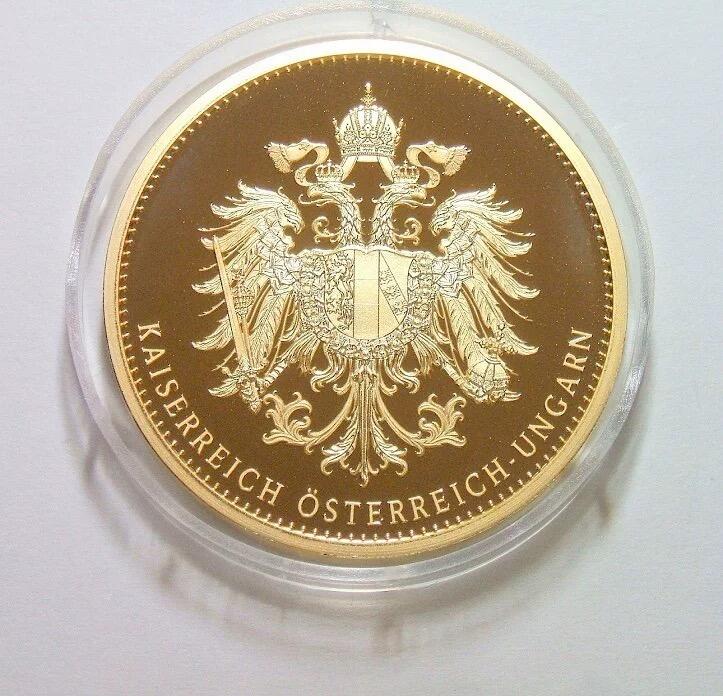 奥地利国王约瑟夫一世和茜茜公主结婚 精制大镀金章 40MM