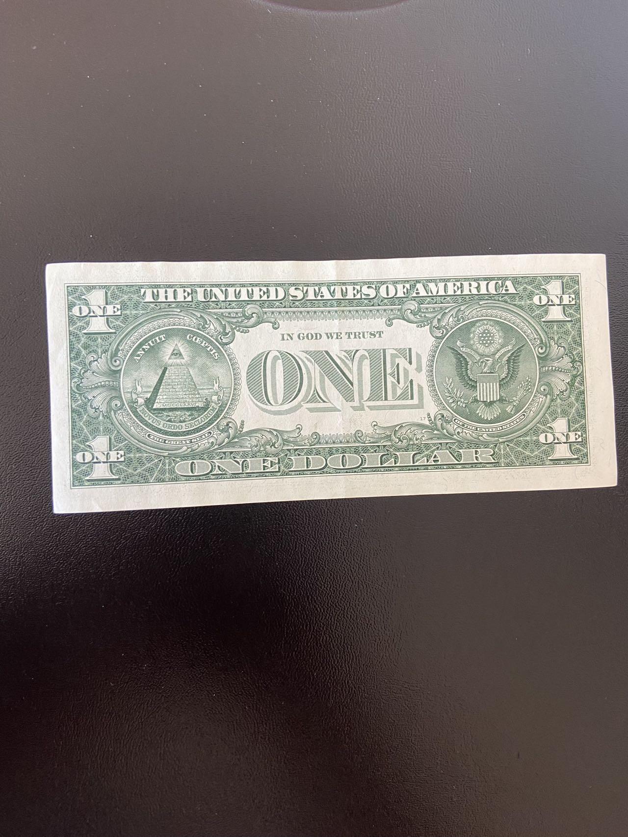 世界纸币专场，第六期 美国1美元，好品，补号