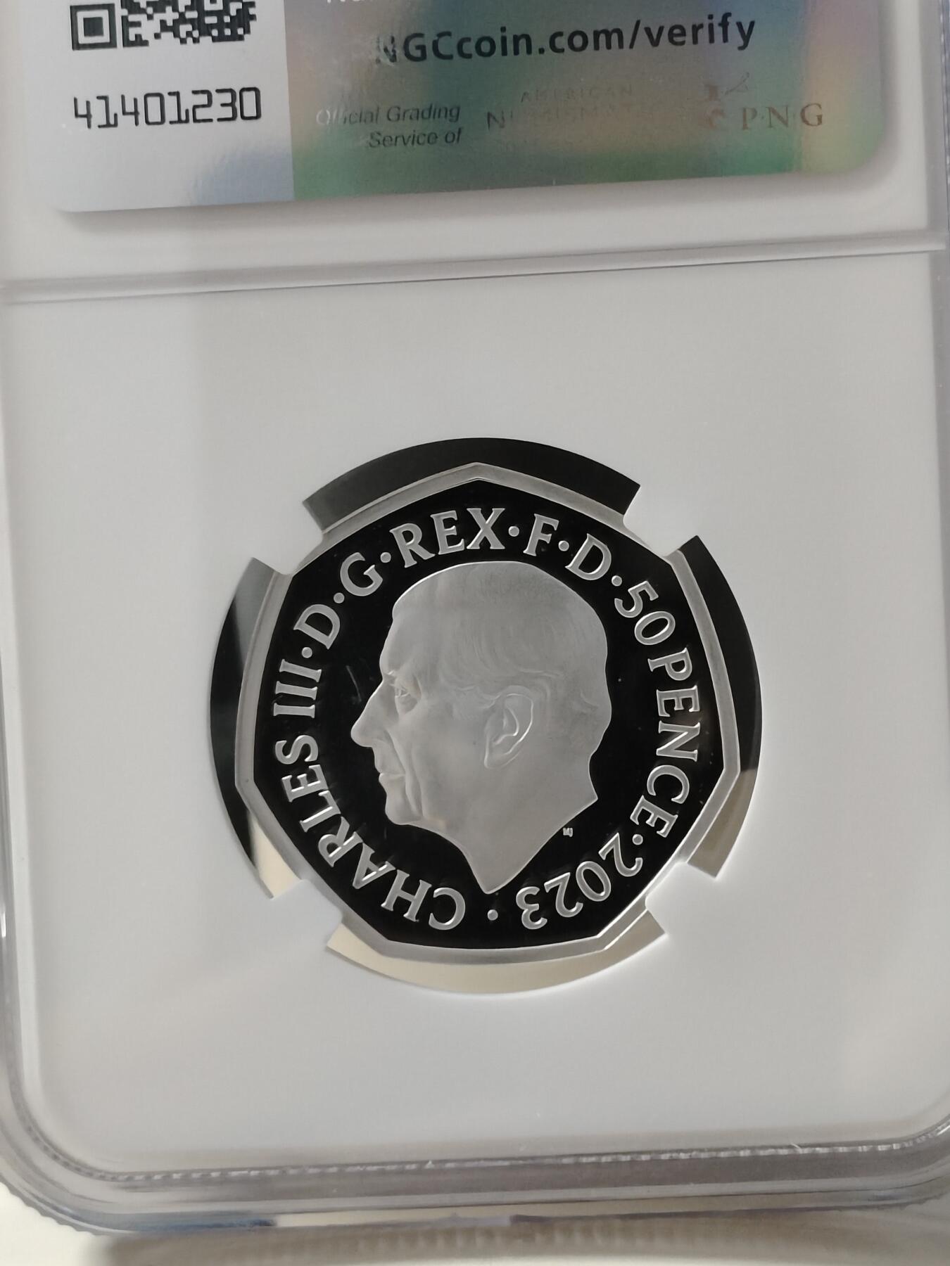 第168期拍卖【长期征集拍品】 英国2023年哈利波特阿不思邓不利多50便士彩色纪念银币NGC-PF68原盒证书，925银，8克，发行15000枚
