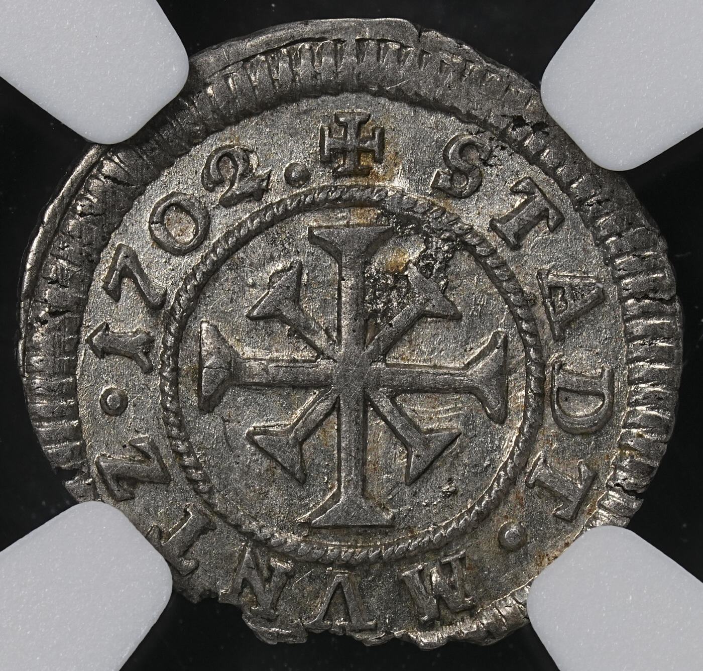 修遠堂世界钱币第六十五期 NGC MS63 1702年纽伦堡1克鲁泽银币