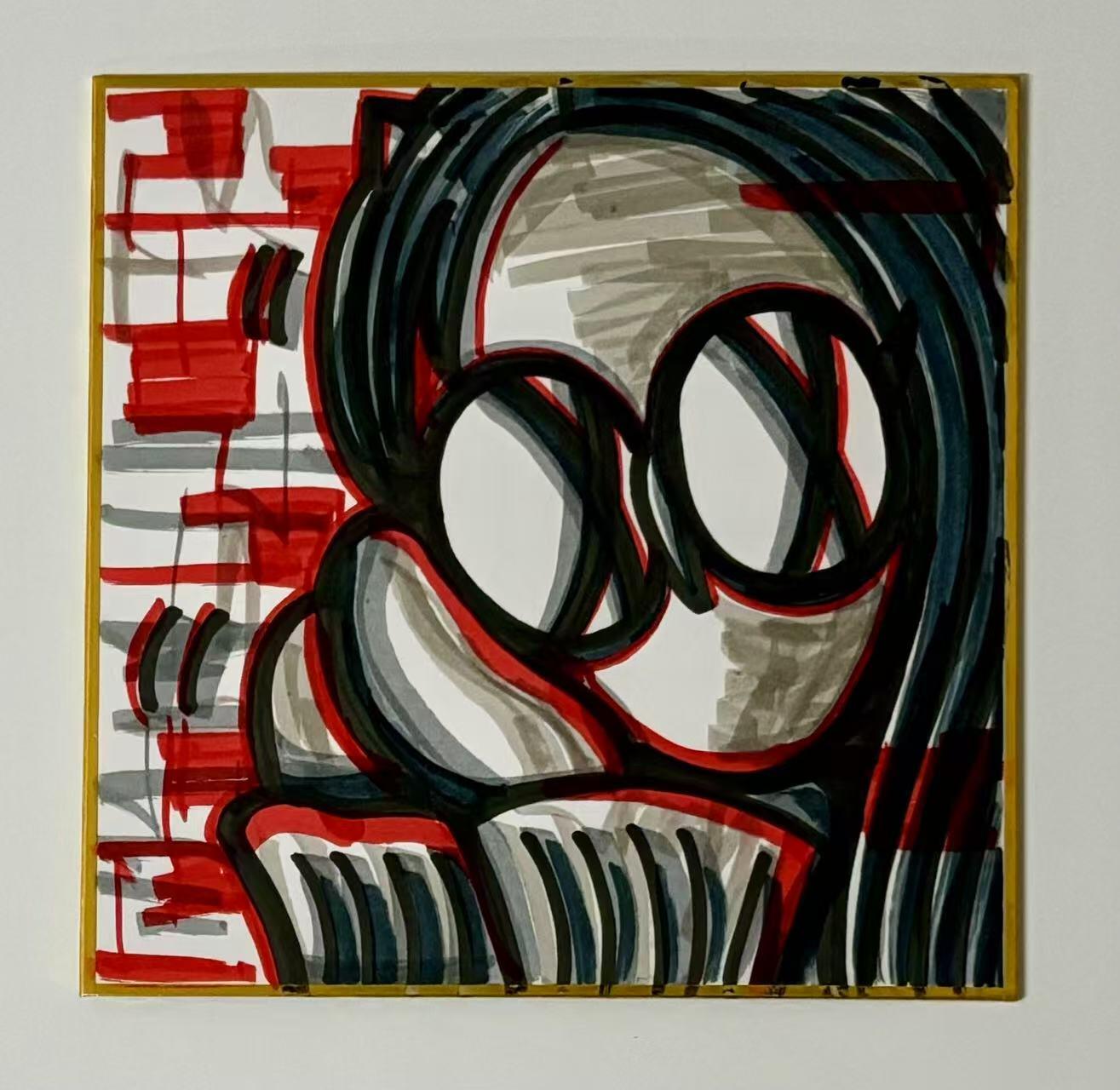 零元拍：歪歪亲笔签名原画色卡，尺寸：18/18厘米，不是复制画哦