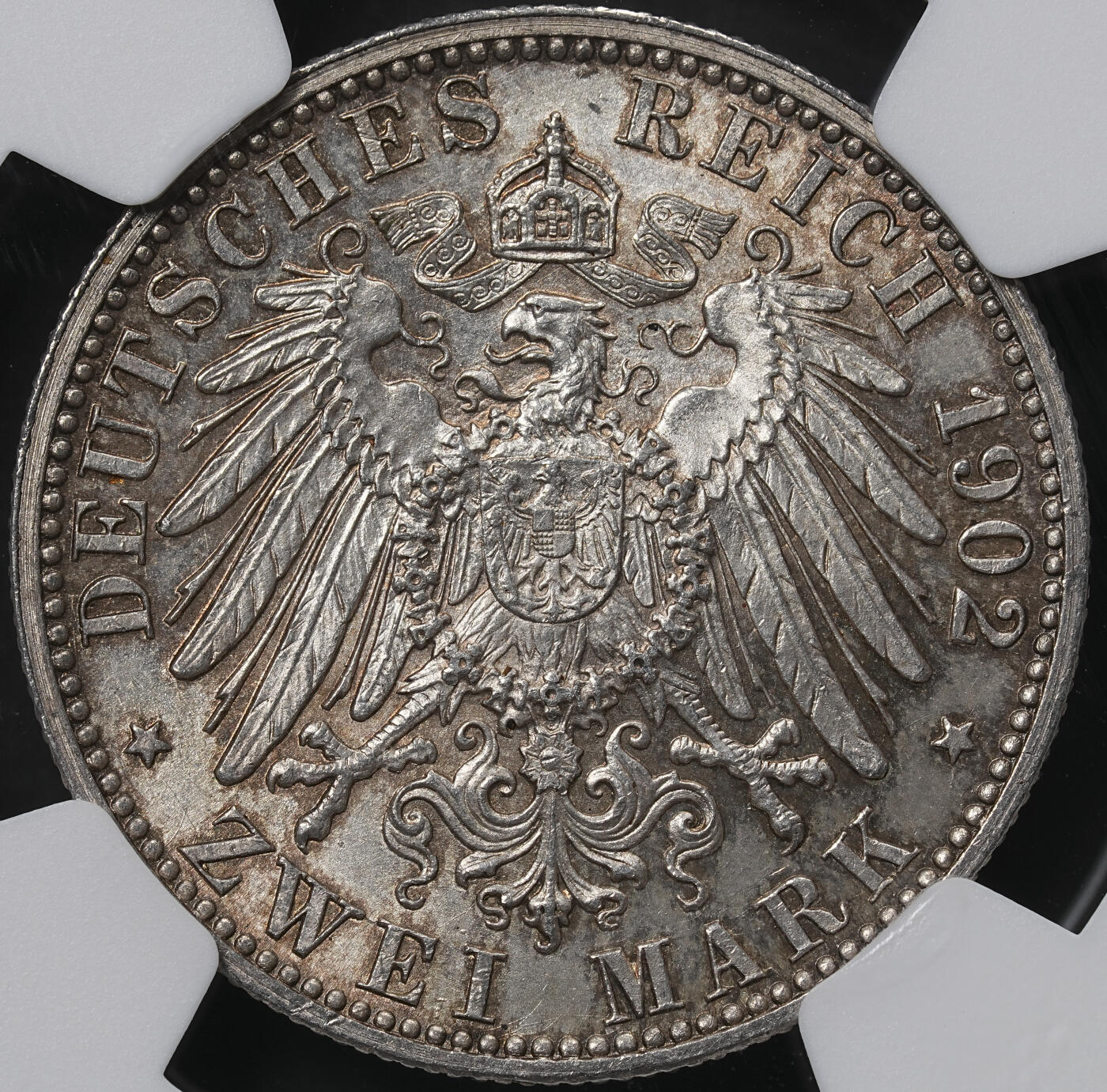 修遠堂世界钱币第六十五期 NGC MS63 1902年巴登大公登基50周年纪念2马克银币