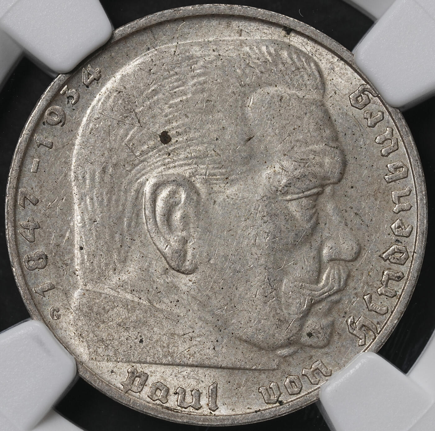 修遠堂世界钱币第六十五期 NGC MS63 1939年德三-兴登堡2马克银币