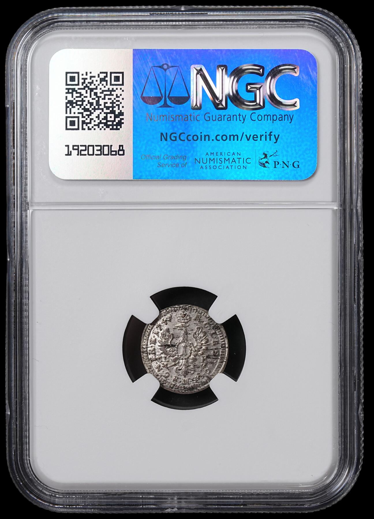 修遠堂世界钱币第六十五期 NGC MS63 1747年布兰登堡-拜罗伊特1克鲁泽银币 唯一冠军分