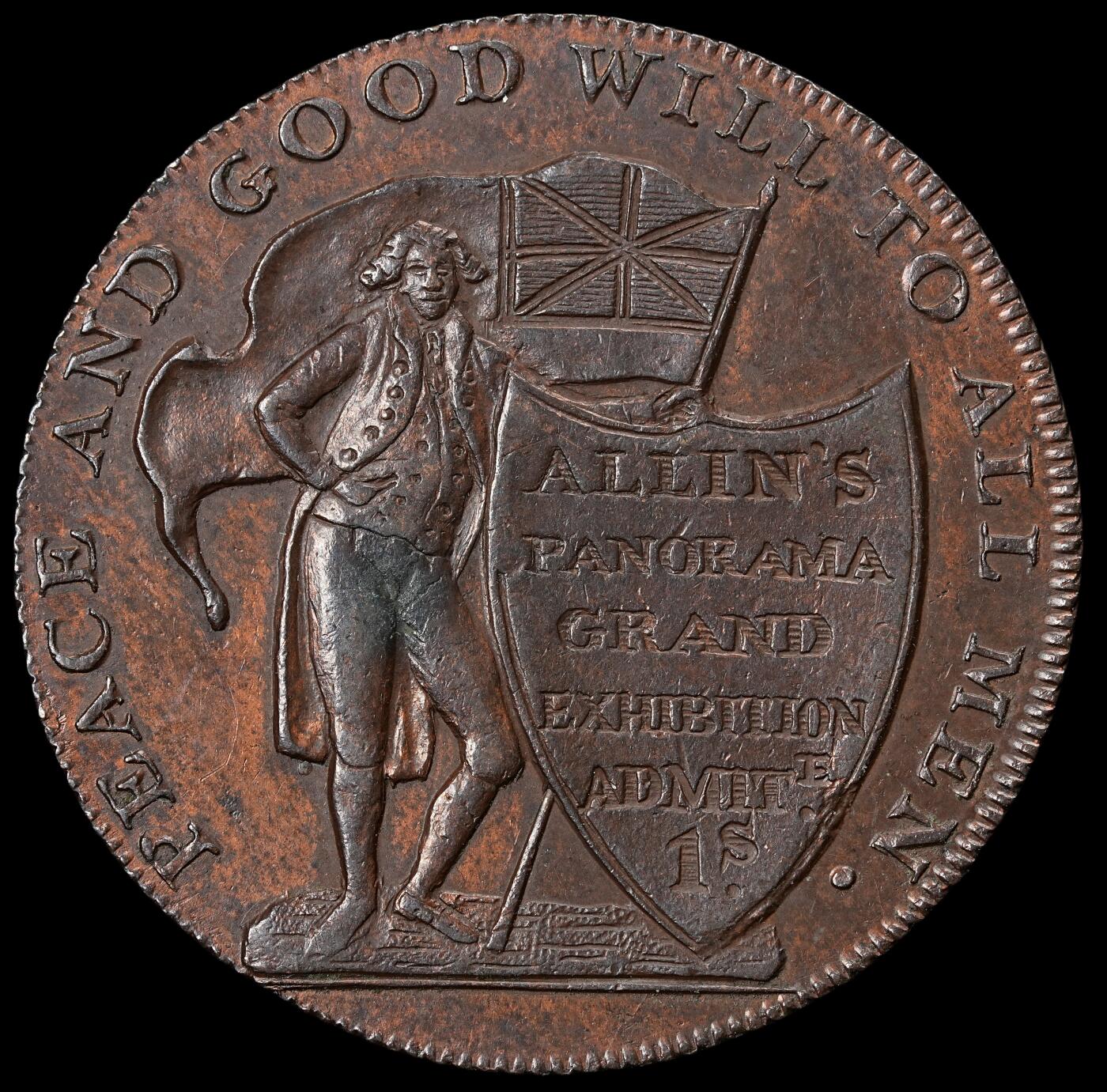 修遠堂世界钱币第六十五期 1796年伯明翰半便士代用币 10.49g