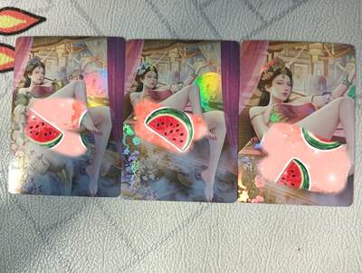 花开卡拍第35期（8月24号周日截拍，品控勿拍!!!拍品不寄存，运费5元，自制卡难免瑕疵，可能存在轻微撞角爆边等出厂瑕疵，品控介意勿拍！） - 燎原卡牌-巴丁魅系列-陈阿娇彩闪3张