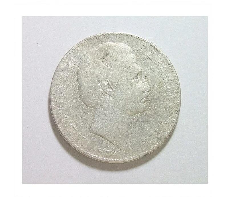 【银】德国巴伐利亚1865年 圣母抱婴1泰勒银币 好品