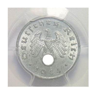 PCGS MS64 德国第三帝国1944年F版1芬尼 难得开卷原光 - PCGS MS64 德国第三帝国1944年F版1芬尼 难得开卷原光