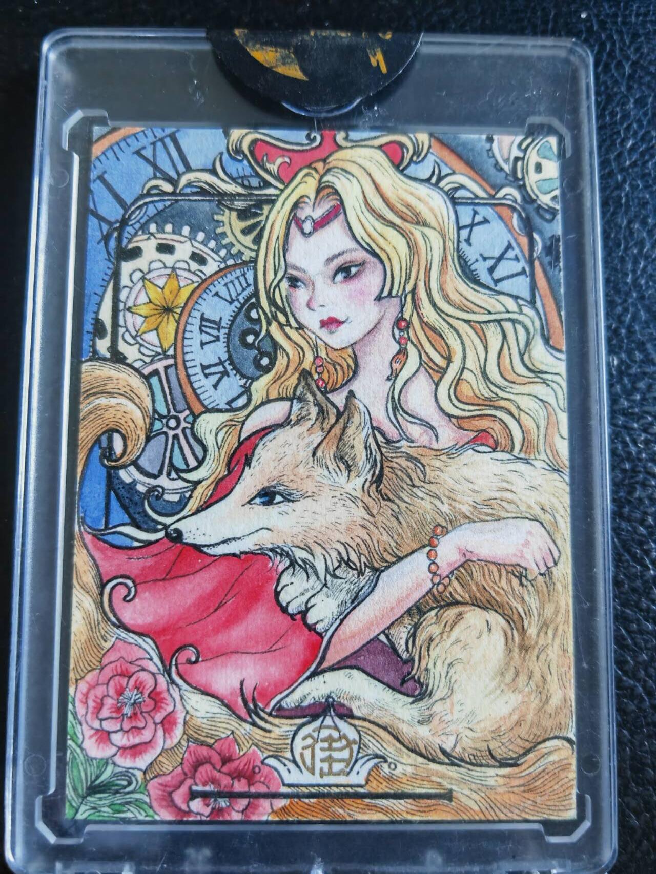 阳大大卡牌超级大甩拍第47期（周五晚上九点截拍，持续收拍品，进群福利早知道） 手绘卡 金发抱狐女郎