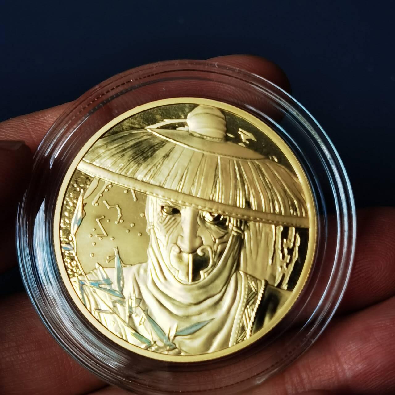 不良人纪念章专场 袁天罡铜镀金纪念章