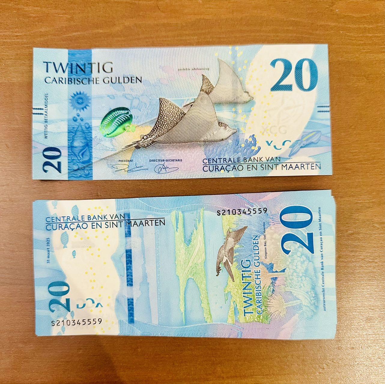 🇨🇼¥ ¥库拉索和圣马丁2025年10-20-50-100-200东加勒比盾，首发冠