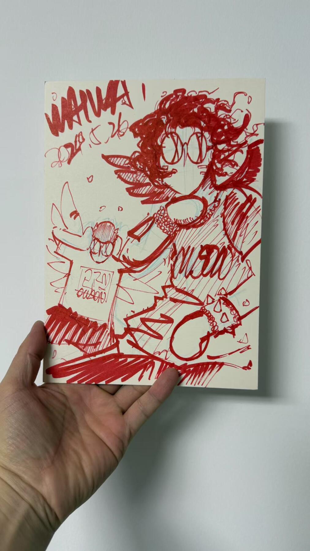 零元拍：歪歪亲笔签名原画色卡，尺寸：24/17厘米，不是复制画哦
