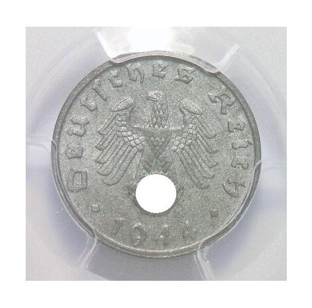 PCGS MS65 德国第三帝国1944年B版1芬尼 难得开卷原光