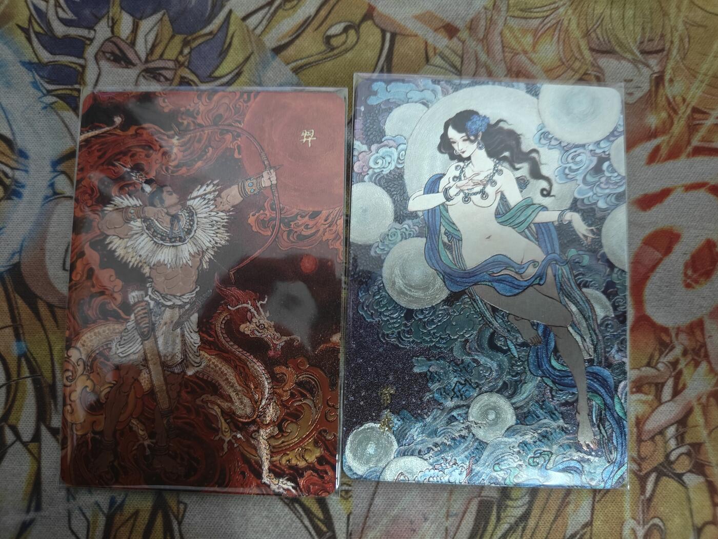 天玑星卡拍第八十一期《千年等一回》持续收拍收评中 满赠三娘需备注 人文之宝 李云中神话中国 常羲 羿 粗闪 一对